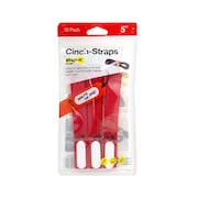 Wrap-It Cinch Strap, No Adhesive, 5 in, Red 210-05RE